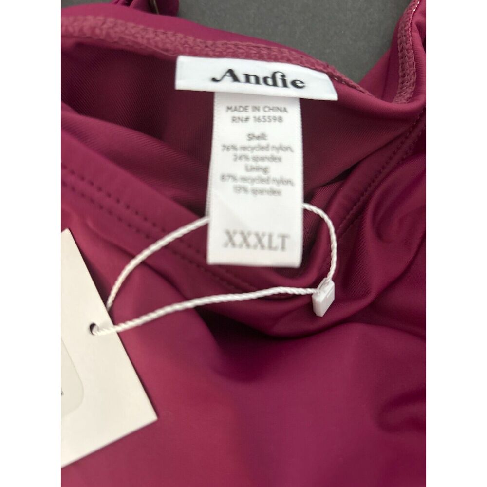 Andie One-Piece Swimsuit in Deep Berry TALL - Picture 3 of 4